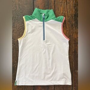 Ralph Lauren Slim Fit sleeveless Quarter zip Polo RLX